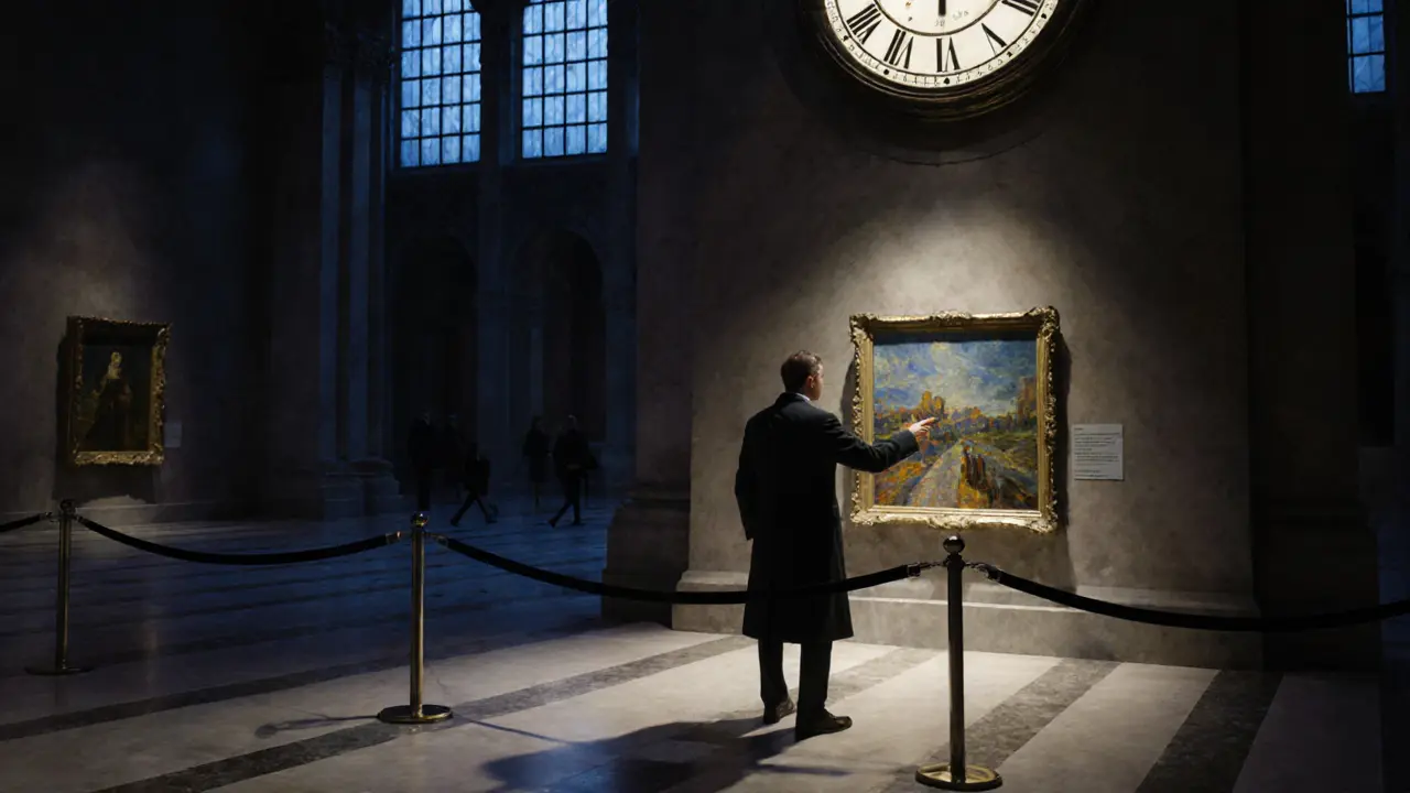 Private museum tour at Musée d’Orsay with a companion pointing out a hidden painting.